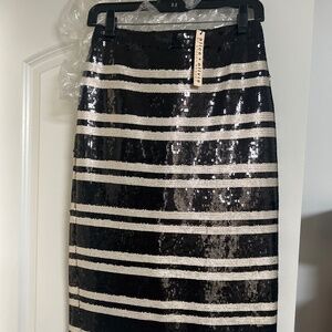 ALICE + OLIVIA SEQUIN PENCIL SKIRT
